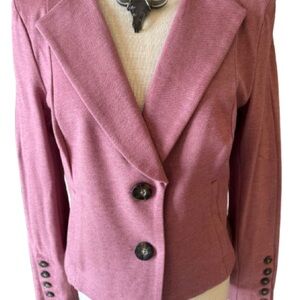 CAbi Style 3550 Applauded Blazer Pink Quartz with Button Details Size 8